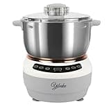 YIBAKE 5.2Qt Electric Dough Mixer with Fermentation & Timer, Top-Add Window for Water/Seasoning, Touch Panel, Perfect for Pizza Dough, Bread Dough, and More