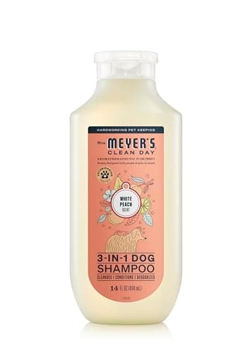MRS. MEYER'S Clean Day 3 in 1 Dog Shampoo, White Peach Scent, 14oz