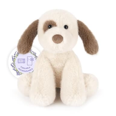 SuzziPals Heatable & Coolable Dog Stuffed Animal, Heating Pad Microwavable for Soothing & Relaxation, Lavender Scented Stuffed Dog Plush for Stress Relief, Puppy Plushie Gifts for Kid & Women