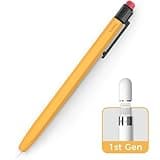 TRONWIN Apple Pencil 1st Generation Case, Silicone Pencil Sleeve Cover Perfect Grip Skin Classic Design with Sturdy Clip Compatible with Apple Pencil 1st gen for ipad (Yellow)