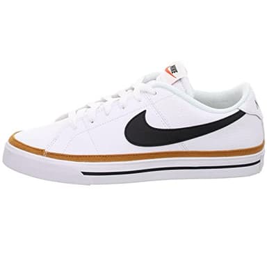 Nike Men's Court Legacy Gymnastics Shoe, White Black Desert Ochre Gum Light Brown, 6.5 UK