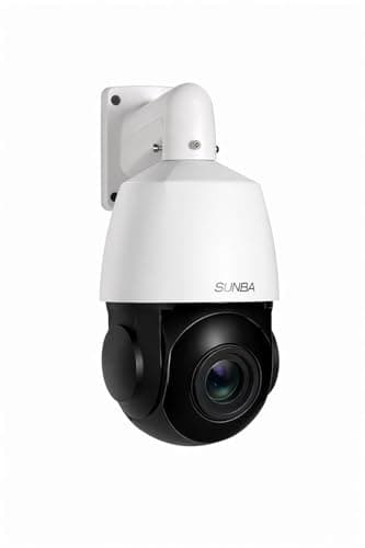SUNBA 4K PTZ Security Camera Outdoor, 20X Optical Zoom PoE IP Camera with AI Human Tracking, Auto Tracking, Two-Way Audio, 360° Pan 90° Tilt, Dual Power PoE/DC, Smart Night Vision, ONVIF-Compatible