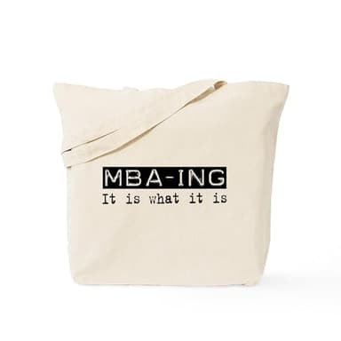 CafePress MBA Ing is Tote Bag Reusable Natural Beige Canvas Shopping Bag