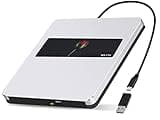 NOLYTH External CD Drive for Mac USB C SuperDrive for Apple, Portable DVD Drive Player for Laptop, Slim CD Burner Optical CD/DVD Drives Disk Reader for PC MacBook Computer Desktop