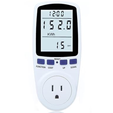 Upgraded Watt Meter Plug in Power Meter Home Energy Monitor Power Consumption Meter, Energy Voltage Amps Kill Tester with White Backlight, Overload Protection, 7 Modes Display