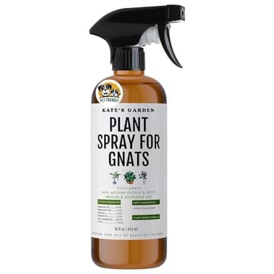Kate's Garden Plant Spray for Insects & Getting Rid of Gnats. Fungus Gnat Killer & Bug Spray for Indoor Plants (16oz, Pet Safe, Non Toxic)