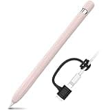 AhaStyle Anti-Slip Case Sleeve Silicone Protective Skin [ Added Cable Adapter Tether Kit] Compatible with Apple Pencil 1st Generation