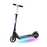 LINGTENG Electric Scooter for Kids Age of 6-10, Kick-Start Boost Kids Scooter with Adjustable Speed and Height, Kids Scooter with Flash Wheel & Deck Lights