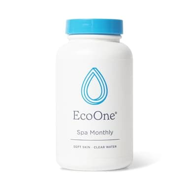 EcoOne Spa Monthly | Gentle All-Natural Spa Treatment | Conditioning Hot Tub, Pool, & Spa Cleaner | Above, In-Ground, or Inflatable Hot Tub Cleaner Stabilizes pH & Alkalinity, 8 Oz, (1-Pack)