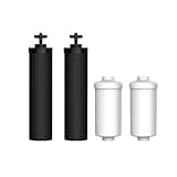 AQUACREST NSF/ANSI 42&372 Standard Water Filter, Replacement for Berkey® Gravity Water Filter System, Berkey® BB9-2® Black Filters & PF-2® Fluoride Filters