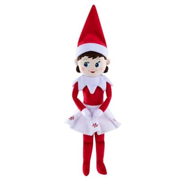 The Elf on the Shelf Plushee Pals - 17-inch Scout Elf Plush Toys - Huggable and Lovable Blue Eyed Girl Stuffed Elf Plush
