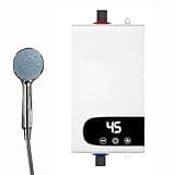Tankless Water Heater, Electric Instant Hot Water Heater for Shower, 3500W 110V On Demand Rapid Heating Portable Mini Water Heater for Bathroom with Shower Head