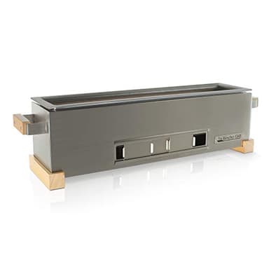 The Bincho Grill 24" Tabletop Yakitori Grill – Japanese Style Charcoal Robata BBQ – Binchotan Grill for Authentic Japanese Grilling – Made from Durable Stainless Steel