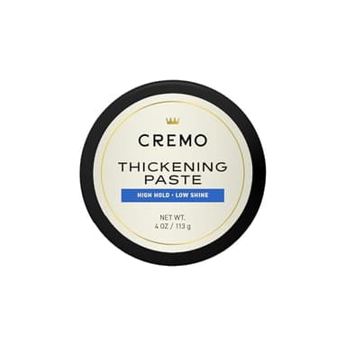 Cremo Hair Thickening Paste for Men - Premium Barber Grade Thickening Paste, High Hold and Low Shine, Hair Styling 4 Oz