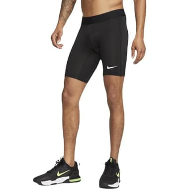 Nike Men's Pro Dri-FIT Fitness Long Shorts Black/White Medium
