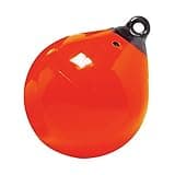TAYLOR MADE PRODUCTS Tuff End Buoy, Orange (15") – Flexible, Strong, Marine-Grade Vinyl Buoy for 25-40 Foot Boats – Easy-to-use, Trivalve™ Inflates with Standard Ball Pump – 2020108089