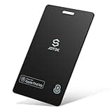 JSL JDTDC MFi Certified Wallet-Tracker-Card, Item-Finder Work with Apple Find My (iOS Only), Thin-Wallet-Finder for Passport,Luggage Wallet and Key Tracker, IP68 Waterproof, 3-Year Battery Life,1 Pack