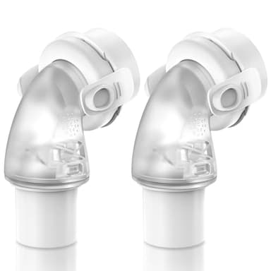 2 Packs Replacement Swivel Elbow Connector for Airfit F20 F30, FSA HSA Eligible, QuiteAir Elbow Quick-Release,Great-Value CPAP Supplies by Medihealer