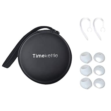 Timekettle Accessories for WT2 Edge/W3 and p1 Translator Earbuds, Including 1 Pair of Silicone Ear Hooks, 3 Pairs of Earmuffs, and 1 Carry Bag