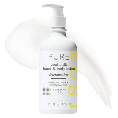 Beekman 1802 Goat Milk Lotion - Hydrates, & Softens Dry Skin, Body and Hand Lotion - With Shea Butter & Jojoba Oil - Lightweight, Non-Greasy, Cruelty-Free