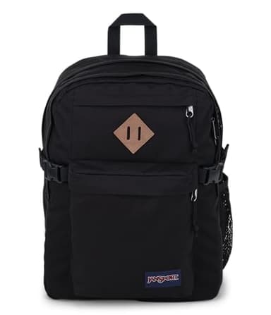 JanSport Main Campus Backpack - Travel or Work backpack w 15-Inch Laptop Sleeve and Dual Water Bottle Pockets, Black
