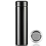 PARACITY Insulated Water Bottle, 17 oz Stainless Steel Water Bottles, Double Wall Vacuum Hot Drinks Thermo, Metal Water Bottle Keeps Hot for 12 Hrs, Cold for 24 Hrs, for Coffee, Tea