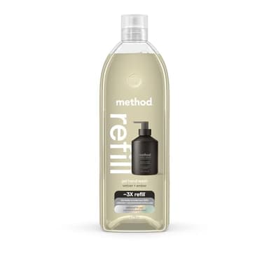 Method Gel Hand Soap Refill, Vetiver + Amber, 34 Fl Oz (Pack of 1) (Packaging May Vary)