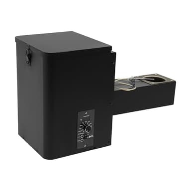 Pellet Smoker Hopper, 250W 110V 180℉- 500℉ Ajustable Temperature Electric Wood Pellet BBQ Grill Hopper Assembly Kit Pellet Hopper for Smokers (Knob Control 25.59 x 11.02 x 13.78in)