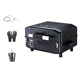 Z GRILLS ZPG-200APro Portable Tabletop Wood Pellet Grill and Smoker, Digital Control, 8 in 1 BBQ Grill for Outdoor Kitchen, Backyard, 202 Sq Inches of Cooking (Black)
