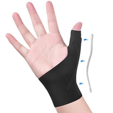 Thumb Wrist Brace Copper Compression Stabilizer Thumb Support Spica Splint for Carpal Tunnel, Arthritis, Tendonitis and TFCC Pain Relief - Women & Men - Fits Left or Right Hand - Breathable, Soft and