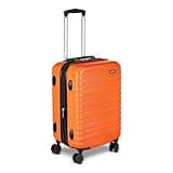 Amazon Basics 21" Hardside Carry-On Luggage, Hardshell Suitcase With Wheels, Expandable For Up to 25% More Space, With Scratch-Resistant Surface, Four Multi-directional Wheels, Orange