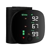 Wrist Blood Pressure Monitor, Rechargeable Monitors for Home Use with Digital Large Display, Voice Broadcast, Blood Pressure Machine, Carrying Case