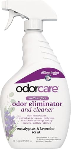 odorcare Ready-to-Use Multi-Surface Odor Eliminator and Air Freshener, Eucalyptus Lavender Scent, 32 Ounces, for Laundry, Bathroom, Kitchen (Eucalyptus Lavender)