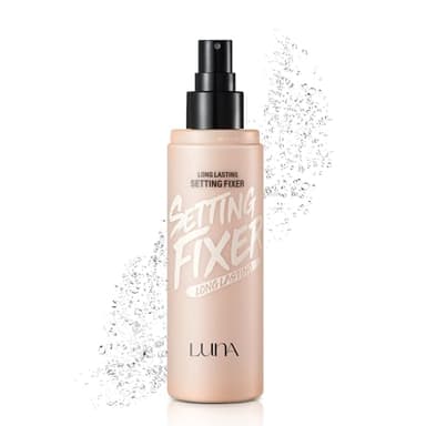 LUNA Long Lasting Setting Fixer Spray 3.3 fl oz, Weightless with Micro-Fine Mist, Natural Finish, Non-Drying Formula for All Skin Types, Korean Makeup