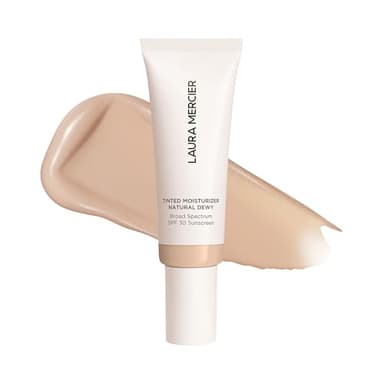 Laura Mercier Tinted Moisturizer Natural Dewy with SPF 30: 24HR+ Hydration, Long Lasting, Sheer to Light, Buildable Coverage, Dewy Finish, Improve Skin Tone and Texture, Skin Tint, Cameo