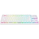 Razer DeathStalker V2 Pro TKL Wireless Gaming Keyboard: Low Profile Optical Switches Linear Red - HyperSpeed Wireless & Bluetooth - Chroma RGB - Up to 200 Hr Battery Snap Tap - White