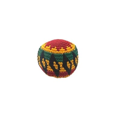 Mia Jewel Shop - Rasta Hacky Footbag | Multicolored Kick Ball Sack for Juggling | Geometric Crochet Foot Bag | Kick Sack for Adults & Kids | Handmade Gifts from Guatemala