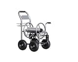 Giraffe Tools Hose Reel Cart, Hose Cart with Wheels Heavy Duty, Industrial Hose Reels for Outside, 250-Feet of 5/8" Hose Capacity, Hose Guide Pre-Installed