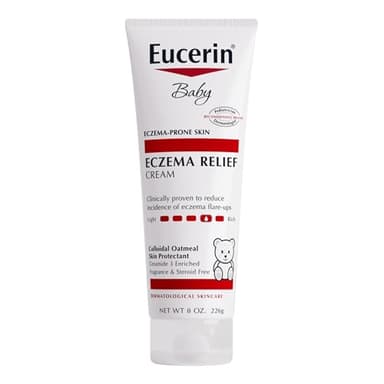 Eucerin Baby Eczema Relief Body Cream, Fragrance Free Baby Eczema Cream with Colloidal Oatmeal, Ceramide-3 and Licorice Root Extract, 8 Oz Tube