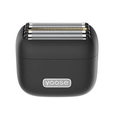 yoose MINI 5 Foil Shaver, Portable Electric Razor for Men, Magnetic 5-Blade Cutting Head, IPX7 Waterproof, USB-C Rechargeable, 90 Min Cordless Dry Shave, Electric Shaver with Pouch, Black