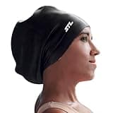 Swim Time Log Extra Large Swim Cap for Braids and Dreadlocks Women, Men, Swimming Hat for Long Hair, Extensions, Weaves, Waterproof Silicone Cover Ear Bath Pool Shower Cap for Adult, Youth, Ladies