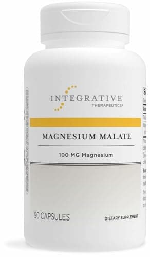 Integrative Therapeutics Magnesium Malate - Magnesium Supplement for Cellular Metabolism Support* - Supports Bone Health & Muscle Function* - Gluten-Free & Dairy-Free - 90 Capsules (90 Servings)