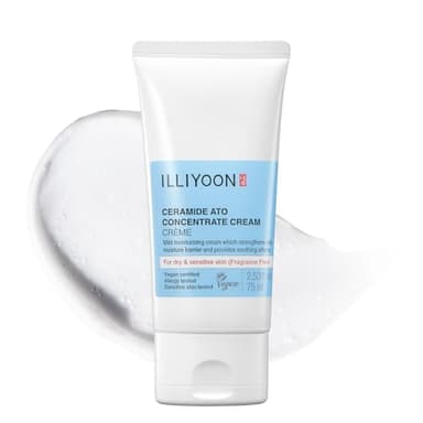 Illiyoon Ceramide Ato Concentrate Cream | Moisturizer for Dry & Sensitive Skin, 100hr Lasting Hydration, For Face & Body, Gentle for Infants, Moisture Barrier Repair, Vegan Certified, 2.53 fl.oz.