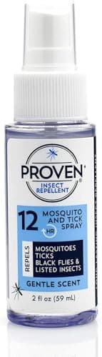 Proven Insect Repellent Spray, Keep Mosquitoes, Ticks and Flies Off, DEET Alternative Repellent, Up to 14-Hour Protection, Great for Camping or Hiking, 2 Ounce, Gentle Scent Spray, 2 Pack