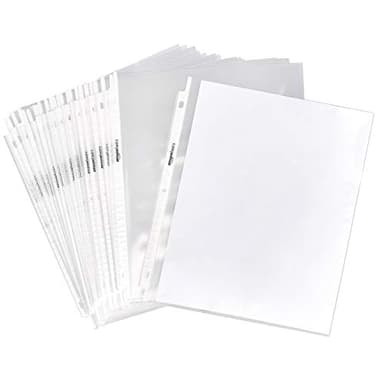 Amazon Basics Sheet Protectors for 3 Ring Binder, Heavyweight, Acid-Free, Clear Plastic Sleeves, Letter Size, 8.5 x 11 Inch, 100-Pack
