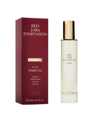 Zara Red Temptation Winter Women's Perfume | Eau de Parfum, 30ml (1.0 fl oz) | Fruity Orange, Floral Notes & Woody Amber Accords | Sophisticated & Long-Lasting Winter Fragrance