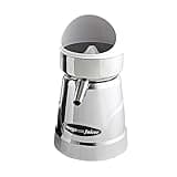 Omega C-20C Professional Electric Citrus Juicer with 3 Juice Cones, Surgical Steel Bowl and Pulp Strainer, 1800 RPM, 210W, Metallic