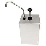 PreAsion 1 Bucket Sauce Dispenser Pump Squeeze Condiment Dispensing Pump, 2.5L Stainless Steel Sauce Pump for Ketchup, Vinegar, Barbecue Sauce
