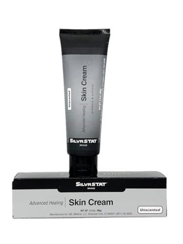 SilvrSTAT Advanced Healing Skin Cream with Silver, Vitamin E, & Hyaluronic Acid Which Promotes Natural Healing | Unscented | 3.4 oz