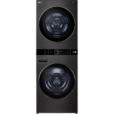 LG 5.0 cu. ft. Washer 7.8 cu. ft. Dual Inverter Heat Pump Ventless Dryer Electric Laundry Center in Black Steel